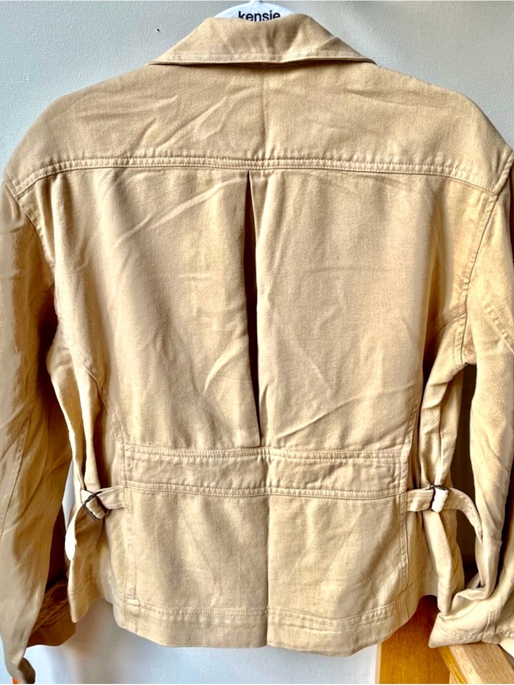Vintage Like New Johnny Was Khaki Bomber Jacket with Side Tabs